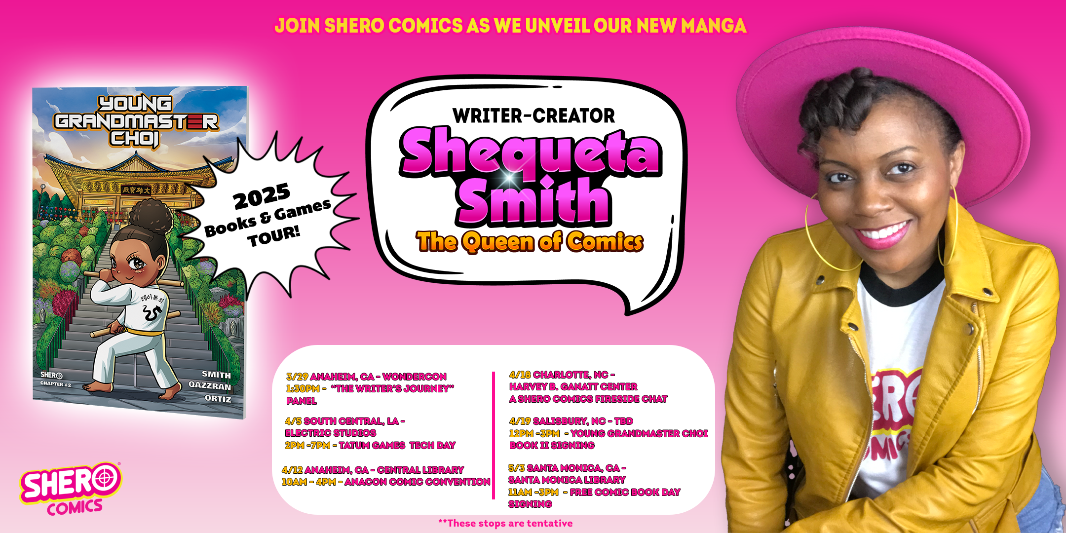 THE 2025 SHERO COMICS BOOKS & GAMES TOUR IS HERE